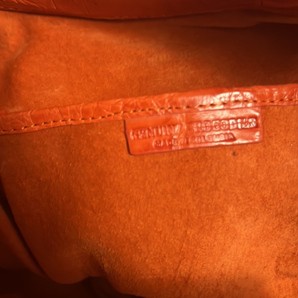 Nancy Gonzales beautiful burnt orange genuine leather clutch. They’re back!!!! - Picture 5 of 12